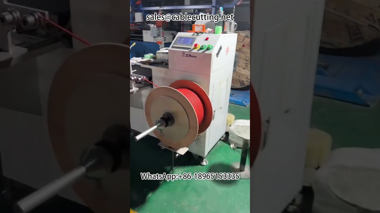 Αυτόματη μηχανή μέτρησης και περιέλιξης σύρματος, επανατύλιξη 1000 μέτρων σε ξύλινο δίσκο #περιέλιξησύρματος