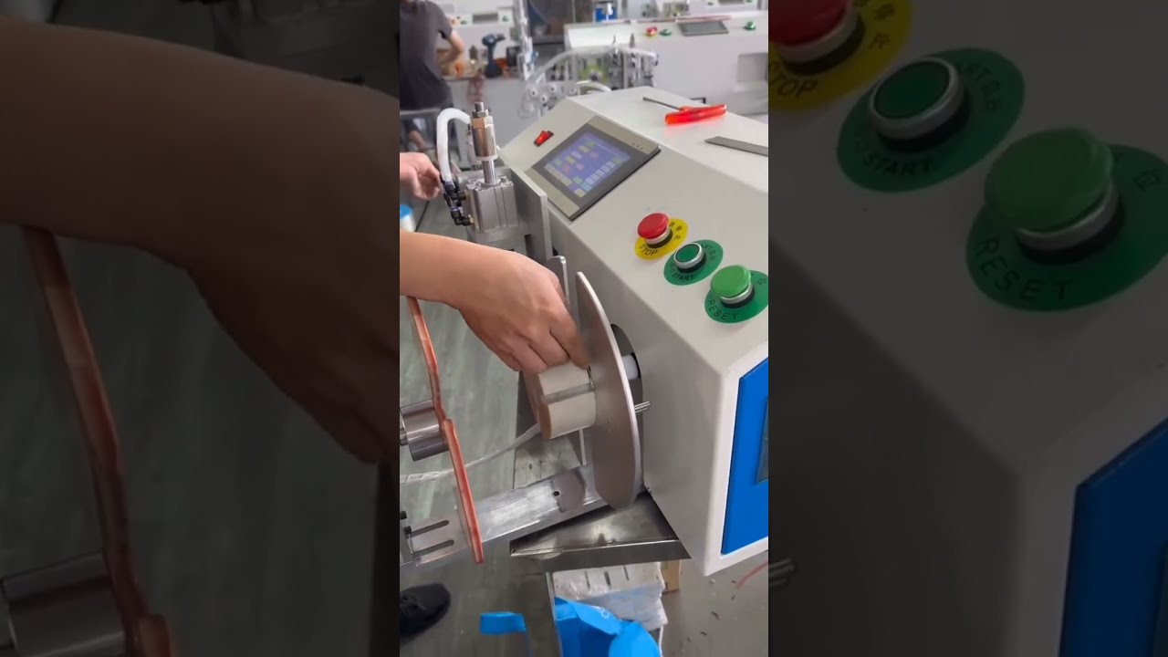 Μηχανή Μέτρησης, Περιστροφής, Κοπής, Τύλιξης και Περιέλιξης Ηλεκτρικών Καλωδίων #εργοστάσιο #μηχανή