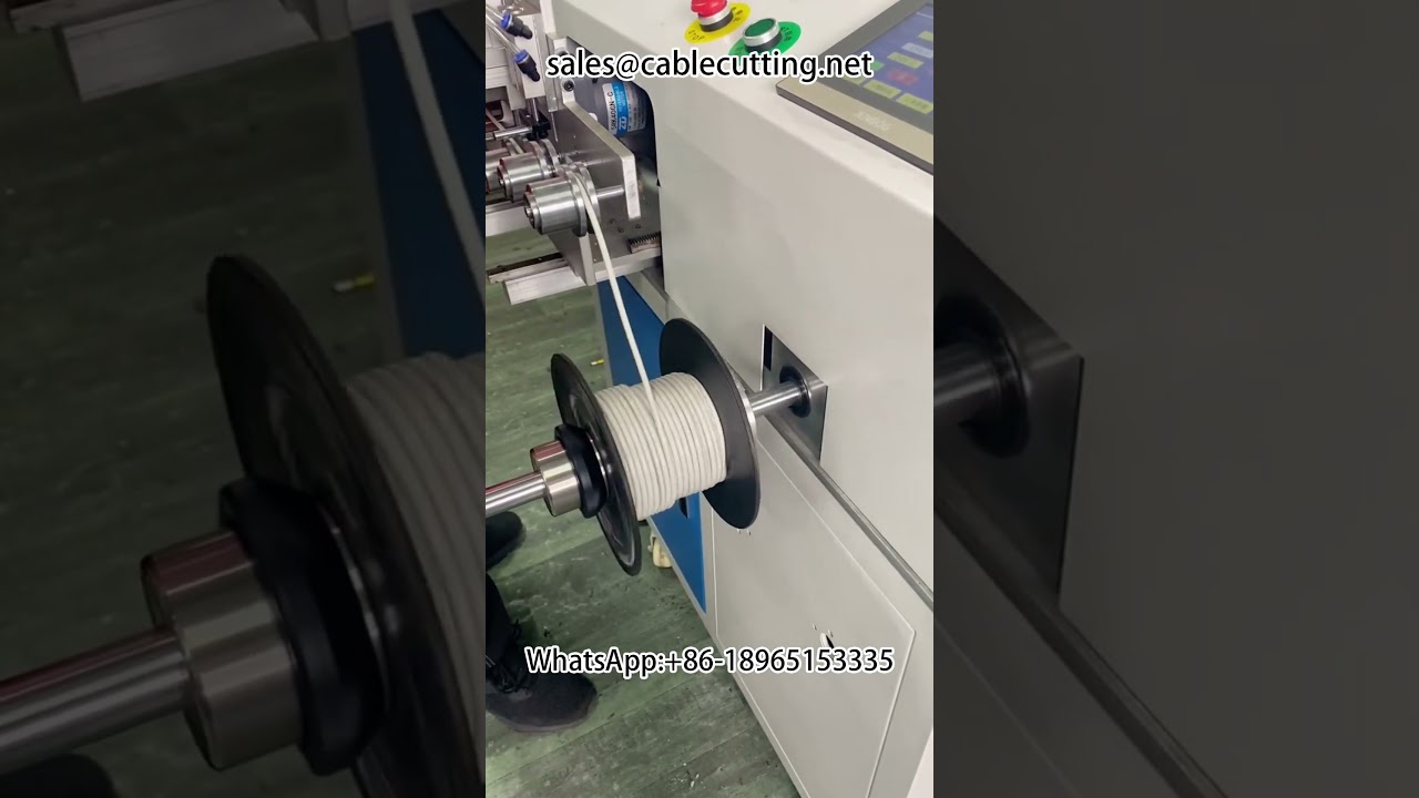 Μηχανή μέτρησης μέτρων, περιέλιξης και κοπής σύρματος σε ένα μηχάνημα - Διαχωρισμός μεγάλων ρολών σε μικρά