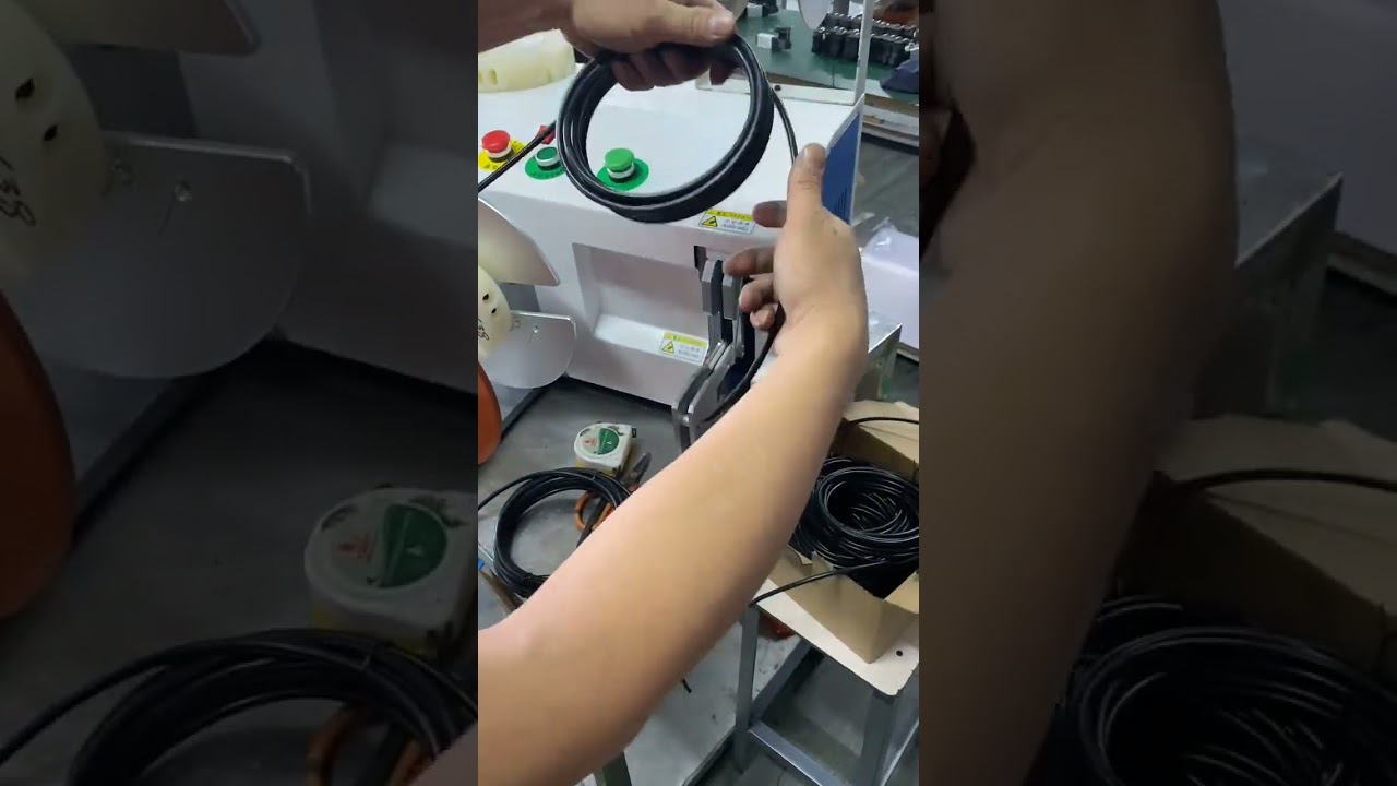 Αυτόματη Μηχανή Μέτρησης, Ταξινόμησης, Κοπής, Τύλιξης και Δέσιμου με Διατήρηση Αρχής-Τέλους #μηχανή