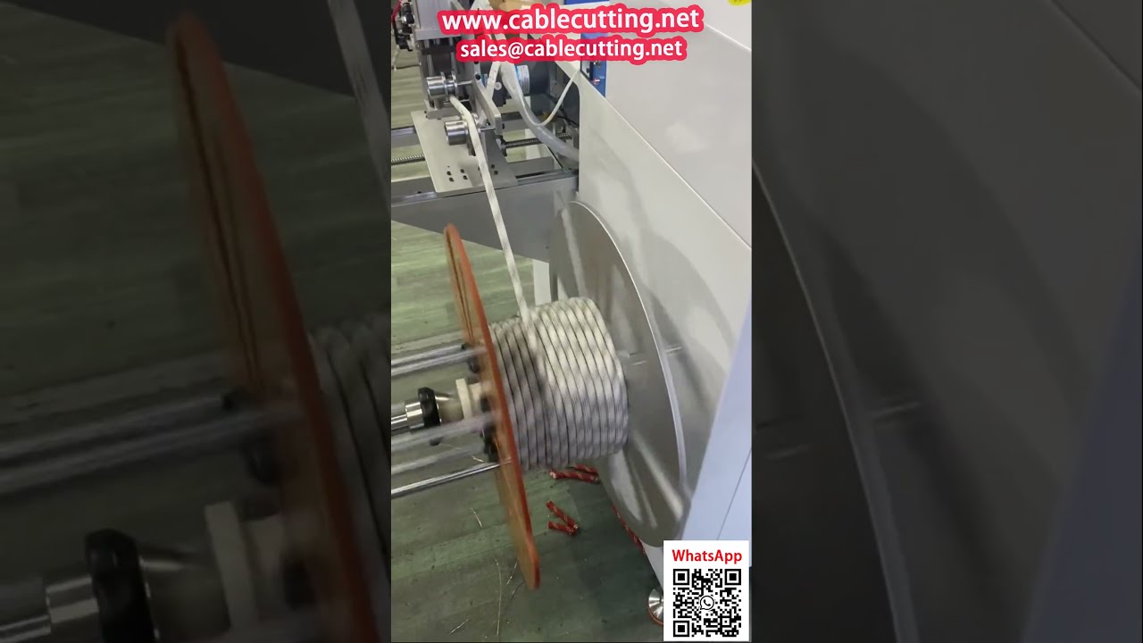 Αυτόματη μηχανή περιέλιξης σχοινιού ασφαλείας με μετρητή και θερμοκοπτικό