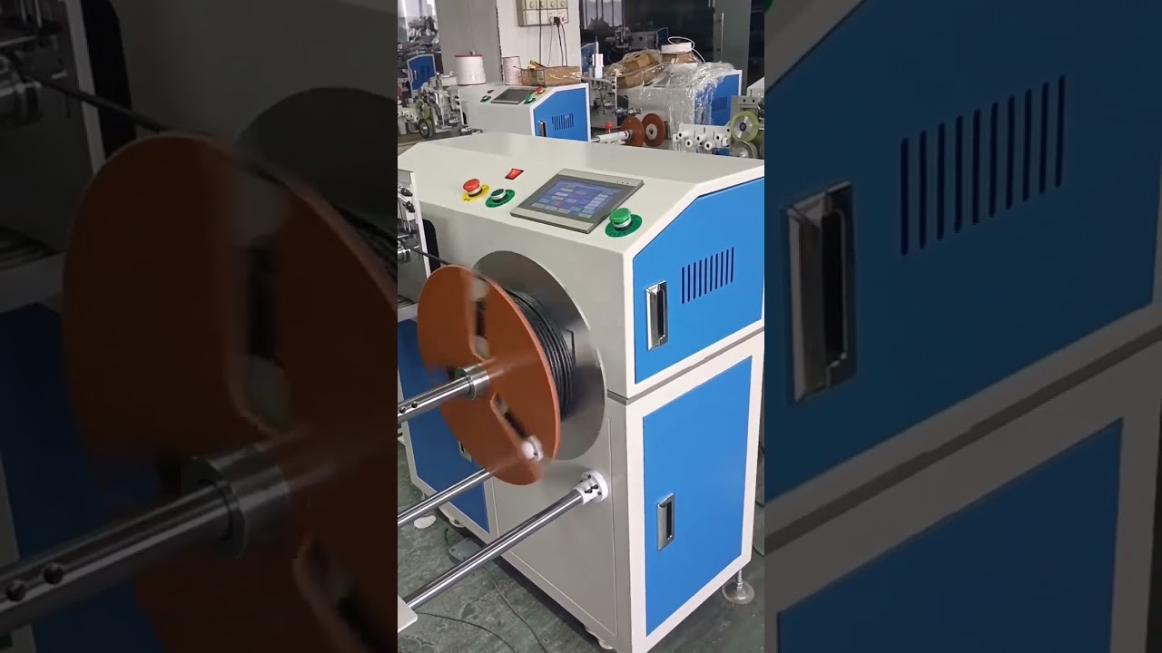 Αυτόματη Μηχανή Μέτρησης, Κοπής & Τύλιξης Καλωδίων με Ακριβή Περιέλιξη #μηχανή #εργοστάσιο