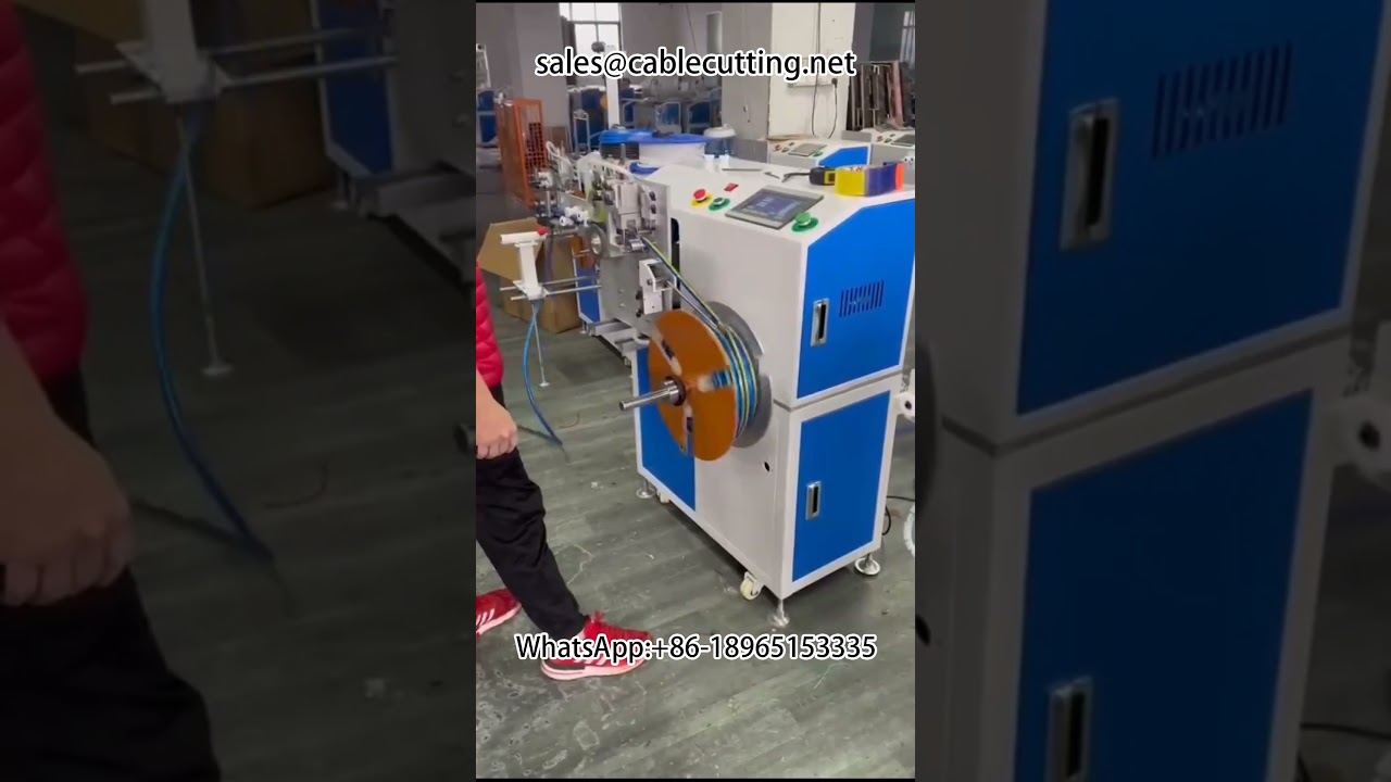 Αυτόματο μηχάνημα μέτρησης, διαλογής, κοπής και τύλιξης σωλήνων | Μηχανή τύλιξης καλωδίων