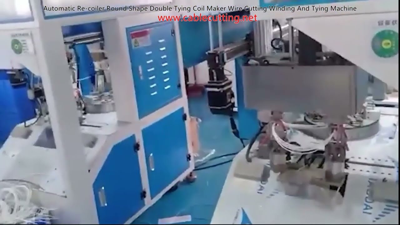 Αυτόματη Μηχανή Ανατύλιξης για Στρογγυλά Πηνία – Διπλό Δέσιμο, Κοπή και Τύλιγμα Σύρματος