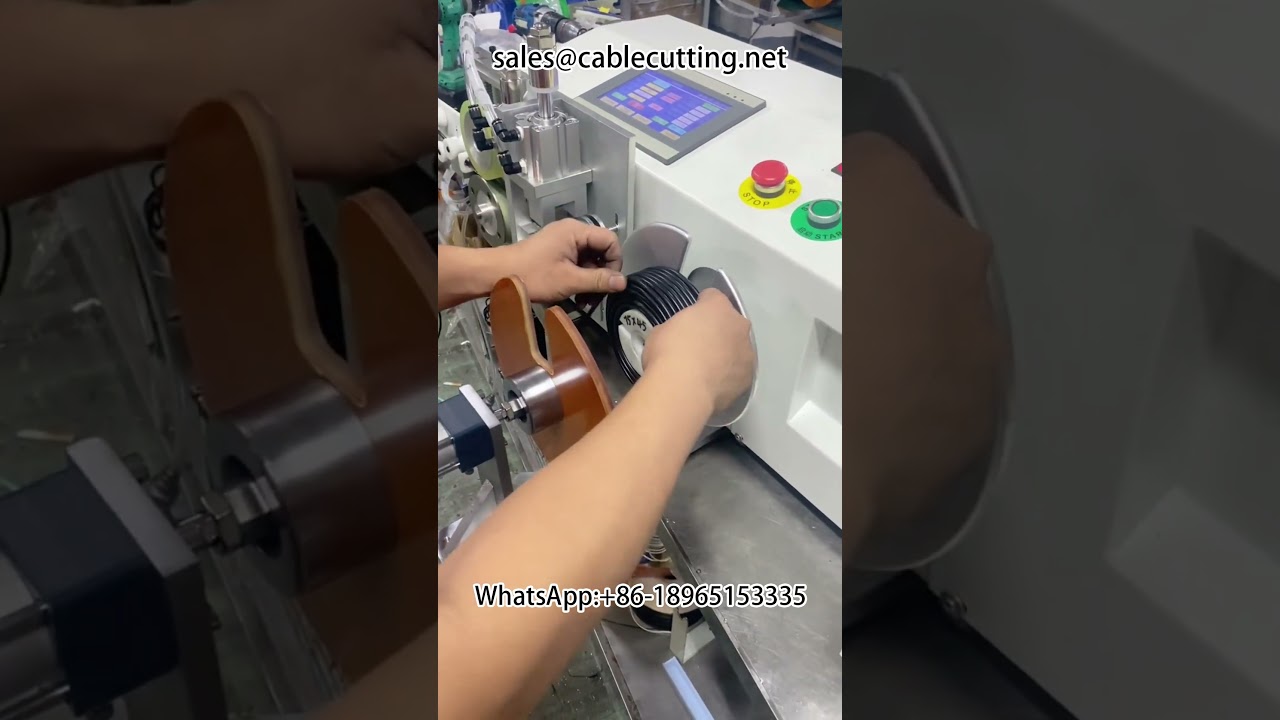Αυτόματη μηχανή μέτρησης, περιέλιξης και δεσίματος καλωδίων για μεγάλα ρολά – Εξοπλισμός επεξεργασίας καλωδιοταινιών