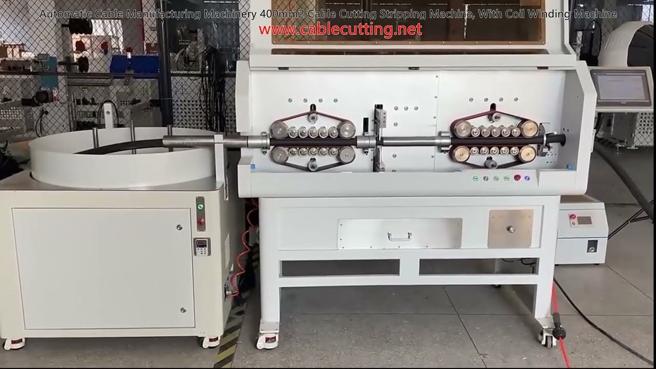 Αυτόματο Μηχάνημα Κατασκευής Καλωδίων 400mm² - Κόψιμο, Απογύμνωση και Τύλιγμα σε Ρολό