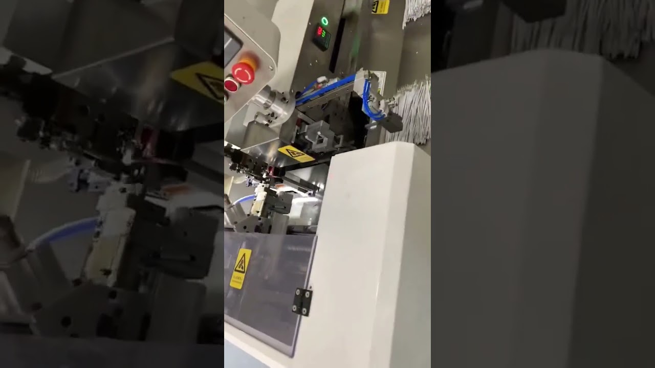 Πλήρως Αυτόματη Μηχανή Επικασσιτέρωσης και Κρίμπινγκ Διπλής Κεφαλής #μηχανή #απογύμνωσηκαλωδίων #εργοστάσιο